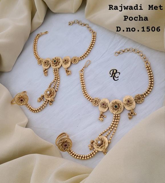 Rajwadi Met Pocha  1506 Wholesale artificial jwellery in surat